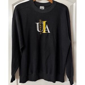Vintage sweatshirt University of Iowa Hawkeyes black embroidered XXL made in USA